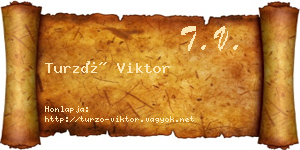 Turzó Viktor névjegykártya